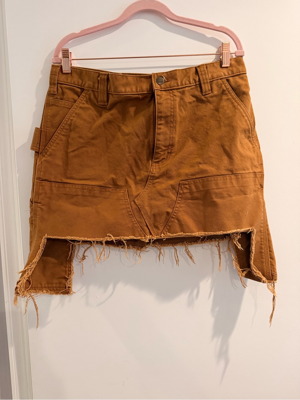 Carhartt Mini Utility Skirt in Rust Brown